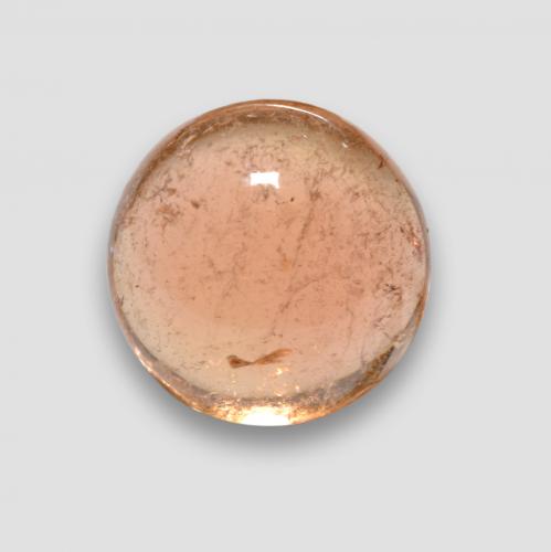 Turmalina Laranja Médio-Claro Natural 3.18ct, Corte Redondo, Transparente