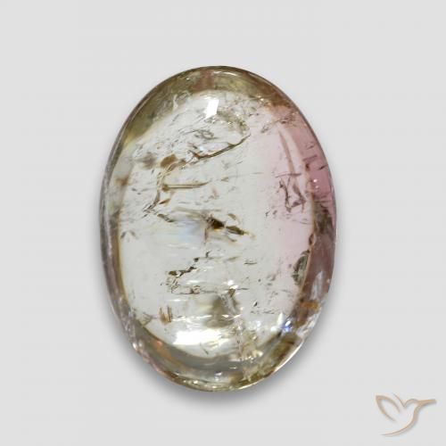 7.68ct Natural Luz amarela Turmalina, oval, Transparente