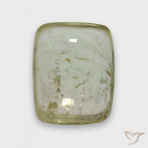 3.60ct Natural Amarelo Creme Pálido Turmalina, Almofada, Transparente
