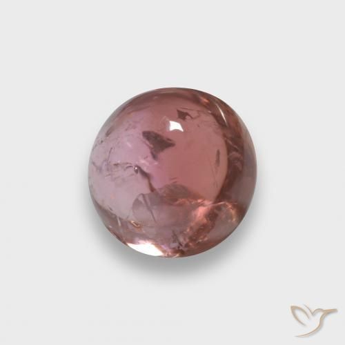Turmalina rosa avermelhado Natural 1.89ct, Redondo, Transparente