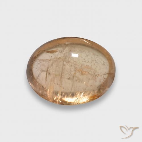Turmalina Laranja Melão Natural 3.73ct, oval, Transparente