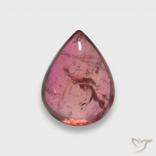 2.61ct Natural Carmesim Profundo Turmalina, Formato de pêra, Transparente