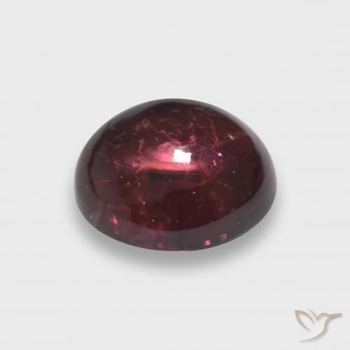 Turmalina Vermelho escuro Natural 2.24ct, Redondo, Transparente
