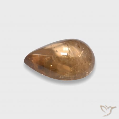 Turmalina Laranja claro Natural 3.15ct, Formato de pêra, Transparente
