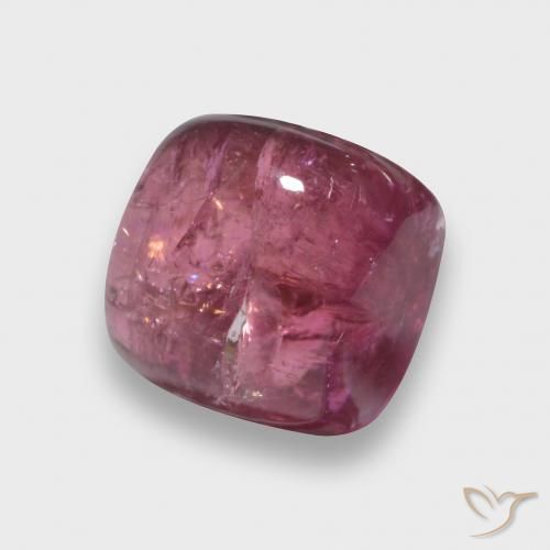 2.13ct Natural vermelho médio Turmalina, Almofada, Transparente