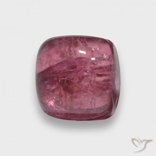Turmalina vermelho médio Natural 2.13ct, Almofada, Transparente