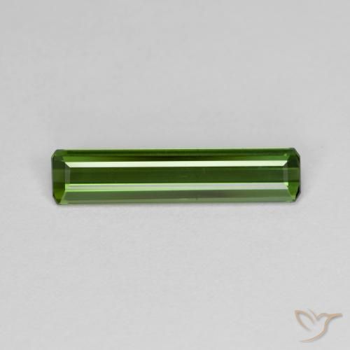 1.03ct Natural Verde Terroso Turmalina, Corte Esmeralda, VVS-VS