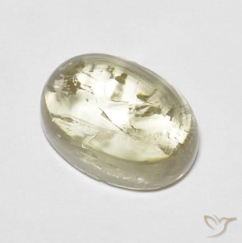Turmalina Amarelo claro Natural 5.41ct, oval, Transparente
