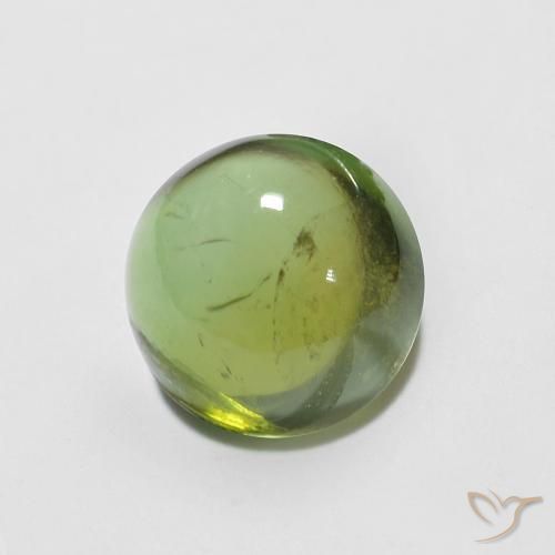 Turmalina verde escuro Natural 1.57ct, Redondo, Transparente