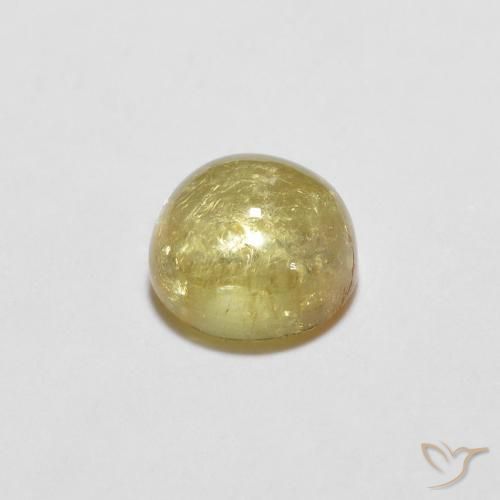 Turmalina Abelha amarela clara Natural 0.75ct, Redondo, Transparente
