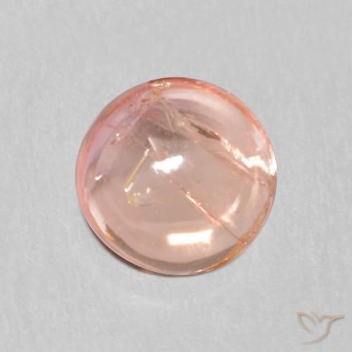 Turmalina vermelho indiano Natural 1.14ct, Redondo, Transparente
