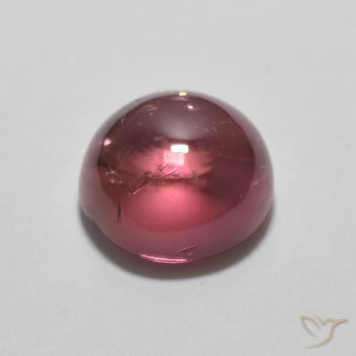 Turmalina Rosa escuro Natural 1.45ct, Redondo, Transparente