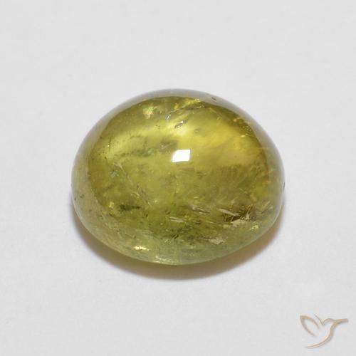 Turmalina Amarelo Mostarda Natural 0.97ct, Redondo, Transparente