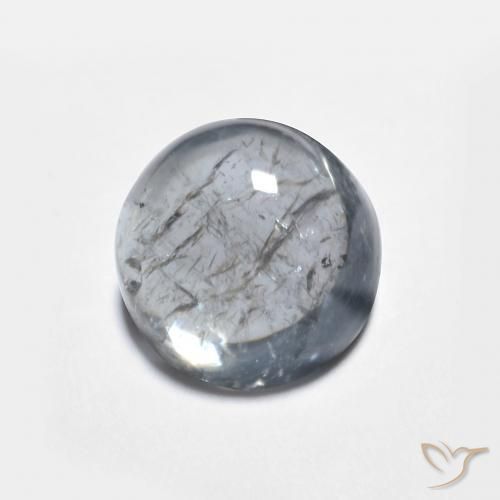 Turmalina Cinza escuro Natural 1.88ct, Redondo, Transparente