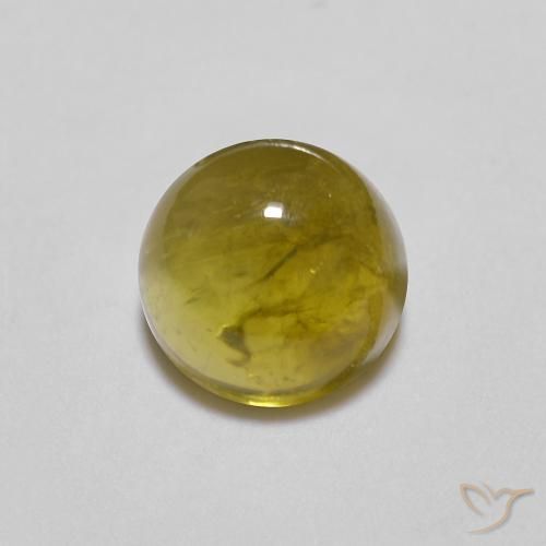 0.90ct Natural Ouro Terroso Turmalina, Redondo, Transparente