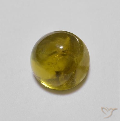 Turmalina Ouro Terroso Natural 0.90ct, Redondo, Transparente