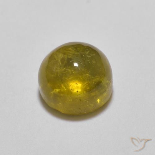 Turmalina Ouro Terroso Natural 0.90ct, Redondo, Transparente