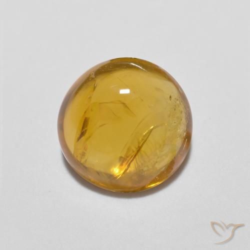 1.24ct Natural Marrom dourado Turmalina, Redondo, Transparente