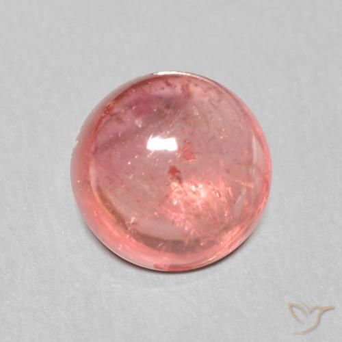 1.66ct Natural Rosa escuro Turmalina, Redondo, Transparente