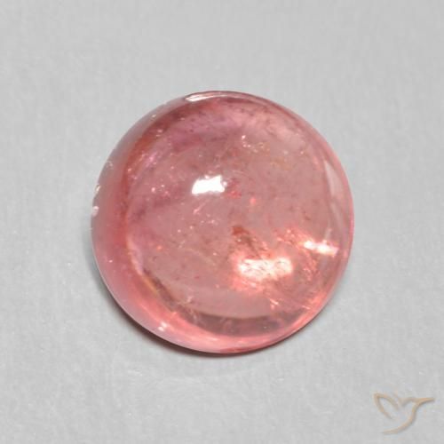 Turmalina Rosa escuro Natural 1.66ct, Redondo, Transparente