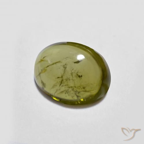 Turmalina verde escuro Natural 1.26ct, oval, Transparente