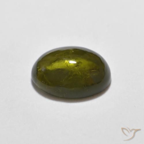 Turmalina verde escuro Natural 1.26ct, oval, Transparente