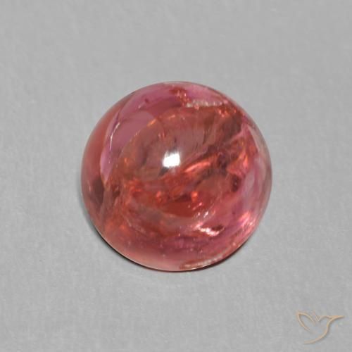 Turmalina roxo avermelhado Natural 1.35ct, Redondo, Transparente