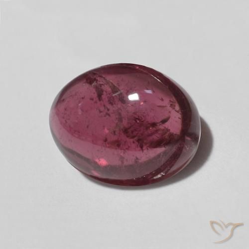 Turmalina framboesa vermelha Natural 2.77ct, oval, Transparente