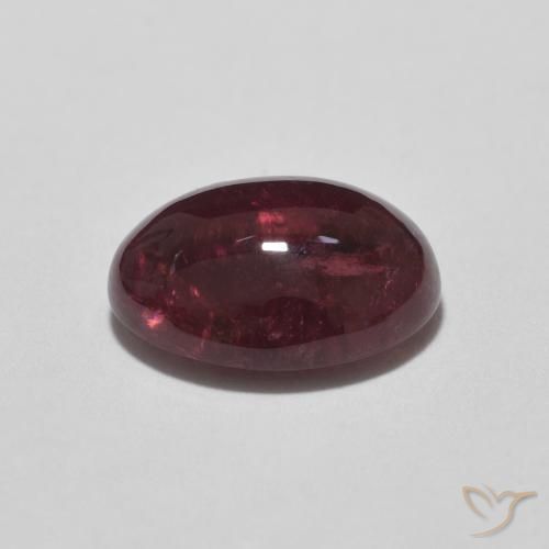 Turmalina framboesa vermelha Natural 2.77ct, oval, Transparente
