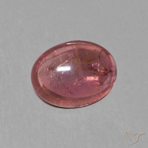 Turmalina vermelho médio Natural 1.23ct, oval, Transparente