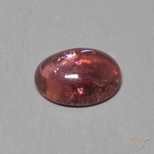 Turmalina vermelho médio Natural 1.23ct, oval, Transparente