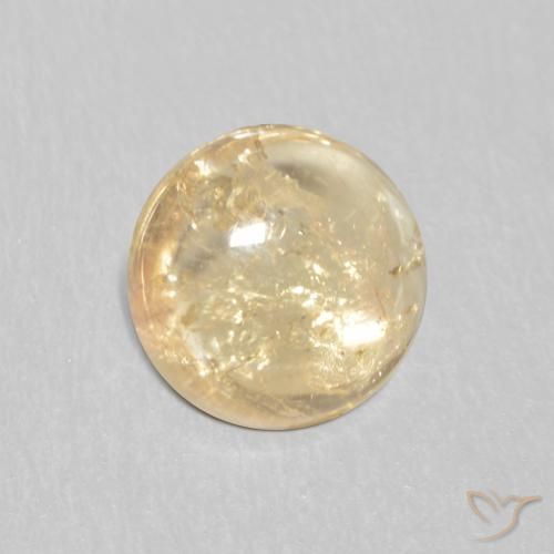 Turmalina Creme Natural 1.04ct, Redondo, Transparente