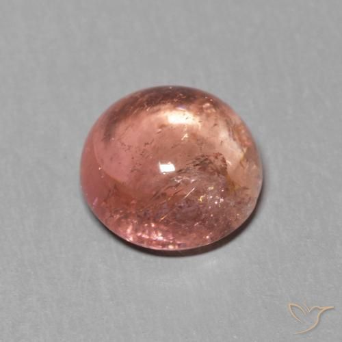 Turmalina Framboesa Rosa Natural 1.42ct, Redondo, Transparente