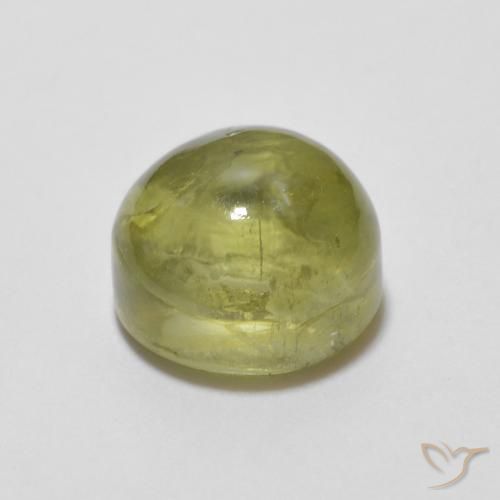 Turmalina Amarelo esverdeado Natural 1.48ct, Redondo, Transparente