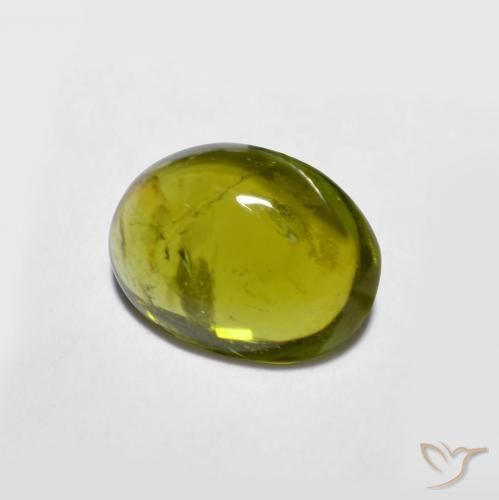 Turmalina verde escuro Natural 1.12ct, oval, Transparente