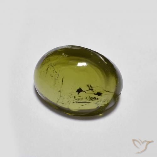 Turmalina verde quente Natural 1.82ct, oval, Transparente
