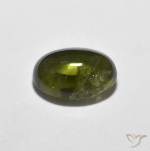 Turmalina verde escuro Natural 1.31ct, oval, Transparente