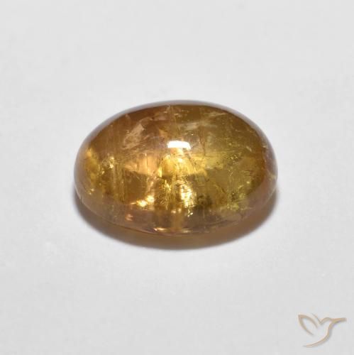 Turmalina Marrom dourado Natural 1.50ct, oval, Transparente