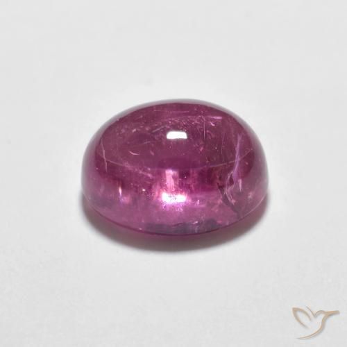 Turmalina Rosa escuro Natural 1.62ct, oval, Transparente