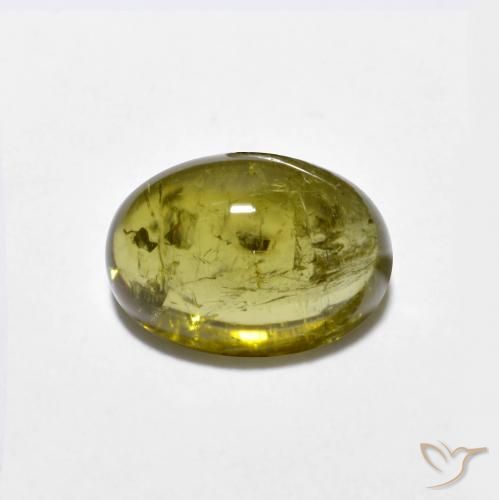 1.56ct Natural Medium-Dark Gold Turmalina, oval, Transparente