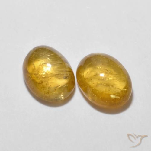 Pedras preciosas de Turmalina Dourado Escuro natural de 3.24 ct, oval, Transparente