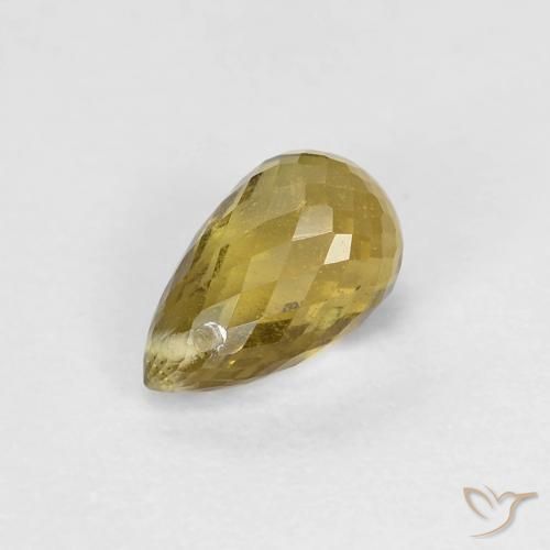 Turmalina Ouro Terroso Natural 0.88ct, Briolette, VS