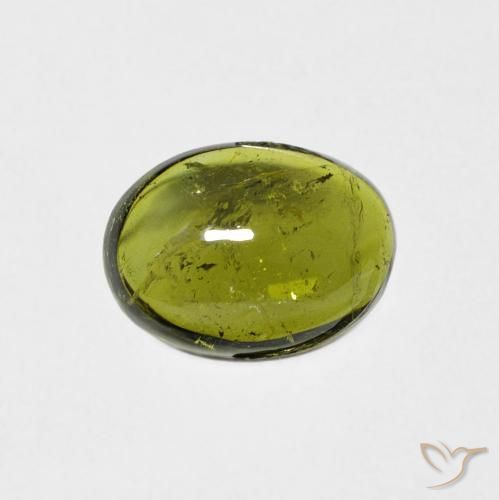 1.23ct Natural Verde amarelado Turmalina, oval, Transparente