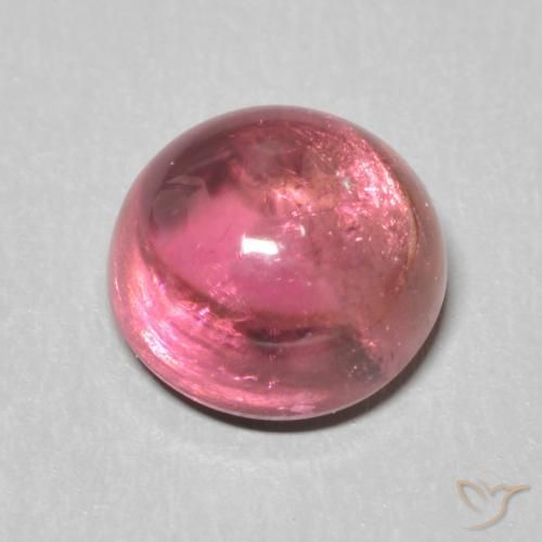Turmalina Tom rosa quente Natural 1.09ct, Redondo, Transparente