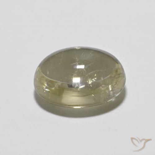 Turmalina Amarelo claro médio Natural 3.38ct, oval, Transparente