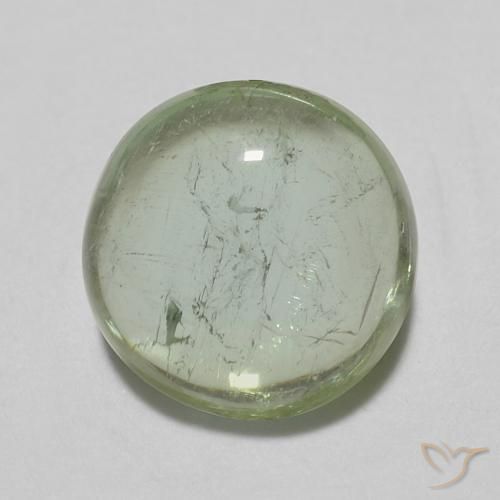1.13ct Natural Verde Médio-Claro Turmalina, Redondo, Transparente