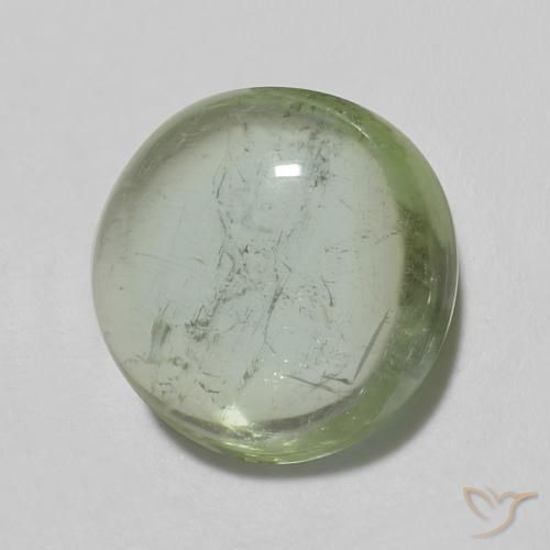 Turmalina Verde Médio-Claro Natural 1.13ct, Redondo, Transparente
