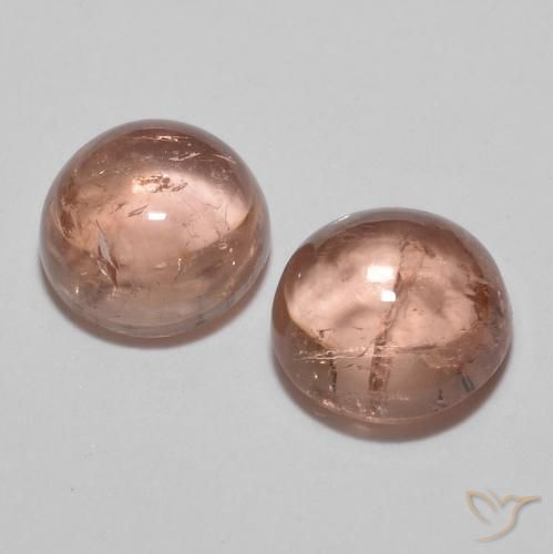 2.23ctw Natural Luz rosa Turmalina, Redondo, Transparente