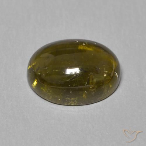 Turmalina Verde amarelado Natural 1.50ct, oval, Transparente