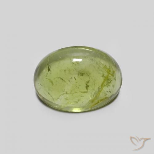 1.44ct Natural Verde oliva Turmalina, oval, Transparente